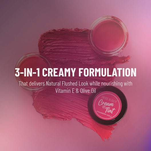 Swiss Beauty Cheek & Cream N Tint 3-in-1 | Lip, Cheek & Eye Tint for Natural Glow
