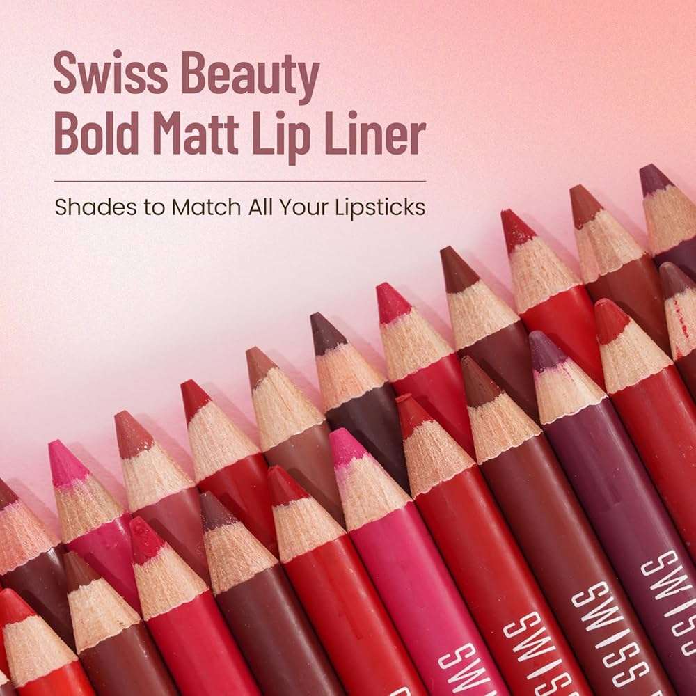 Swiss Beauty Bold Matt Lip Liner | Long Lasting Waterproof Lip Definer