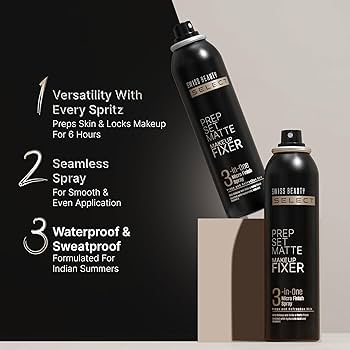 Swiss Beauty Prep Set Go Matte Makeup Fixer | Oil Control Long Lasting Setting Spray