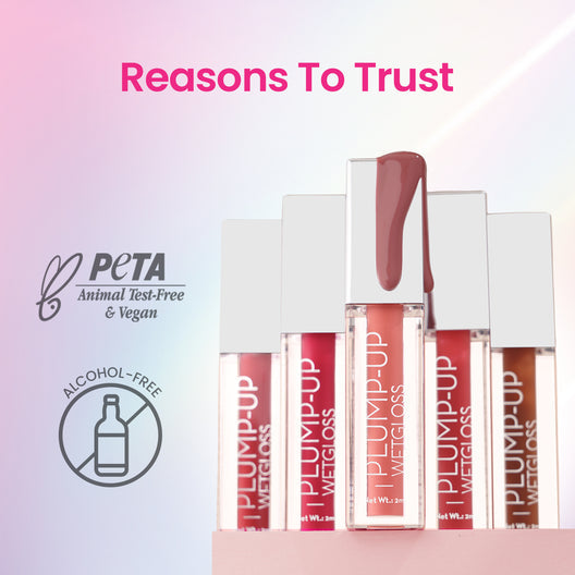 Swiss Beauty Plump Up WetGloss | High Shine Non-Sticky Lip Gloss