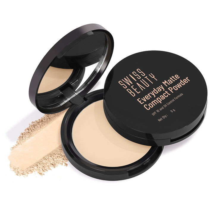 Swiss Beauty Everyday Matte Compact Powder | Oil Control Long Lasting Face Powder