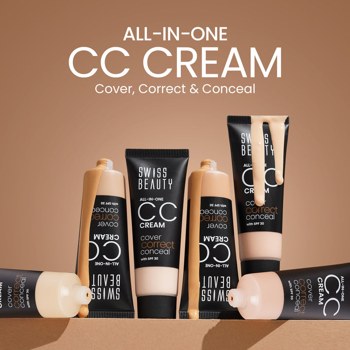 Swiss Beauty All-in-One CC Cream | Color Correcting Lightweight Face Base