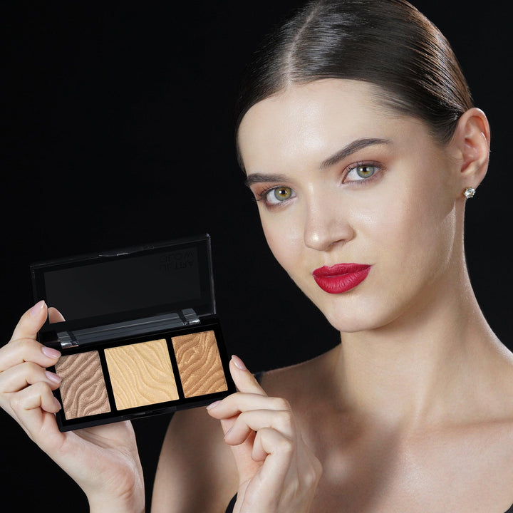 Swiss Beauty Ultra Glow Highlighter & Bronzer Palette – 3-in-1 Glow Makeup Kit