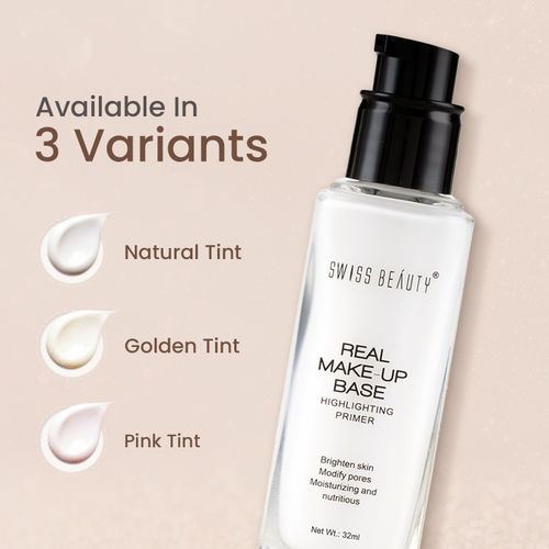 Swiss Beauty Real Makeup Base Highlighting Primer | Illuminating Long Lasting Base