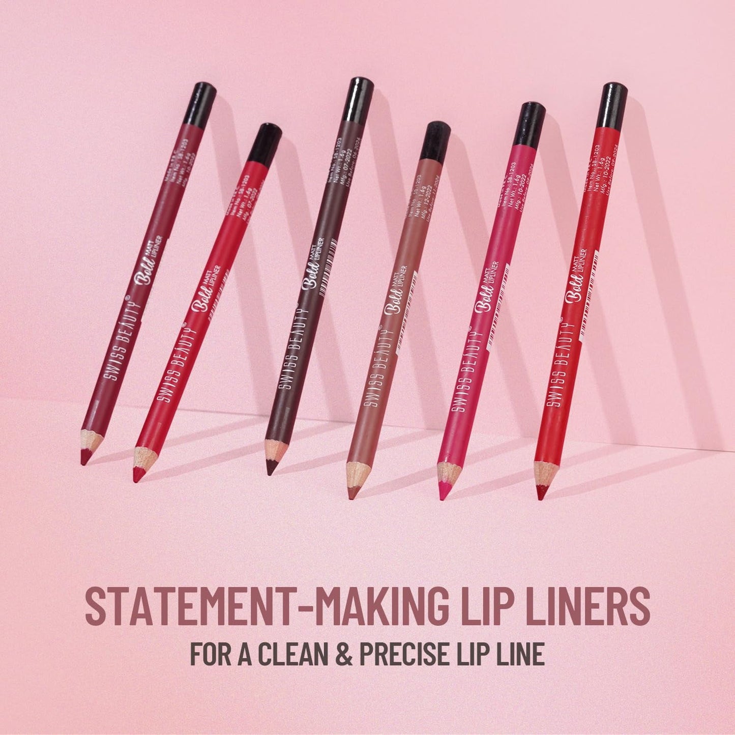 Swiss Beauty Bold Matt Lip Liner | Long Lasting Waterproof Lip Definer