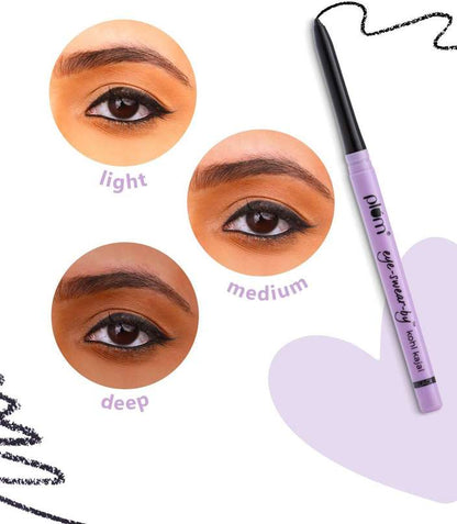 Plum Eye-Swear-By Kohl Kajal | Deep Black Long Lasting Smudge-Proof Eye Pencil