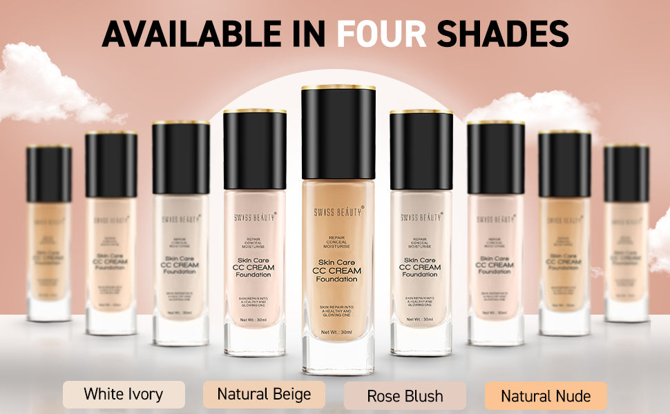 Swiss Beauty Skin Care CC Cream Foundation | Hydrating Color Correcting Base