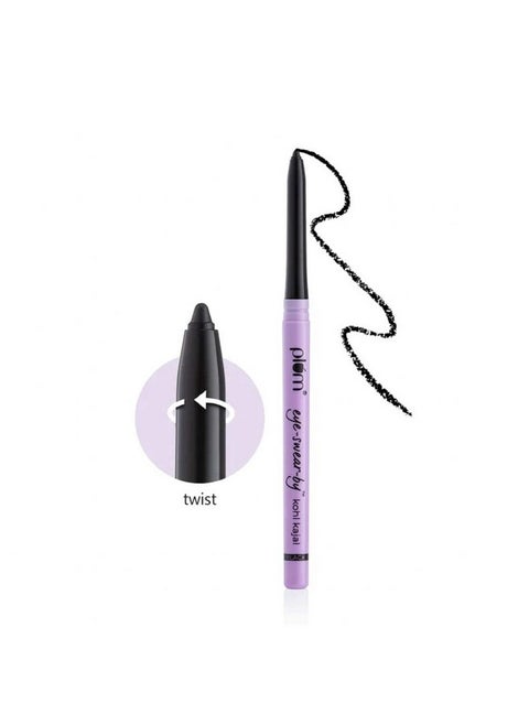 Plum Eye-Swear-By Kohl Kajal | Deep Black Long Lasting Smudge-Proof Eye Pencil