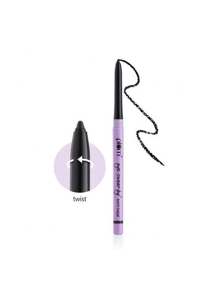 Plum Eye-Swear-By Kohl Kajal | Deep Black Long Lasting Smudge-Proof Eye Pencil