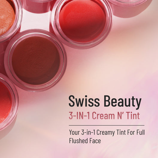 Swiss Beauty Cheek & Cream N Tint 3-in-1 | Lip, Cheek & Eye Tint for Natural Glow