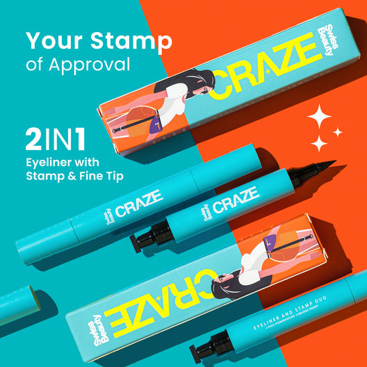 Swiss Beauty Craze Eyeliner & Stamp Duo | Long Lasting & Waterproof