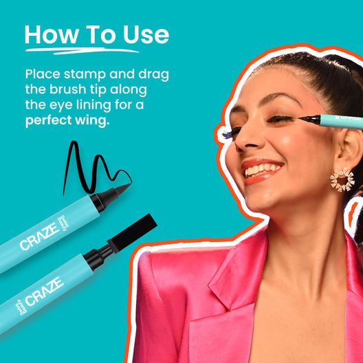 Swiss Beauty Craze Eyeliner & Stamp Duo | Long Lasting & Waterproof