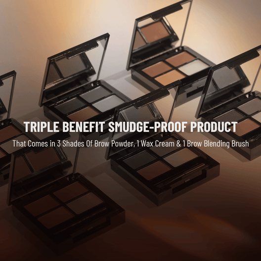 Swiss Beauty Eyebrow Palette | Long Lasting Brow Powder, Wax & Highlighter Duo