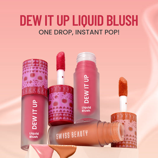 Swiss Beauty Dew It Up Liquid Blush | Lightweight Dewy Finish Cheek Tint