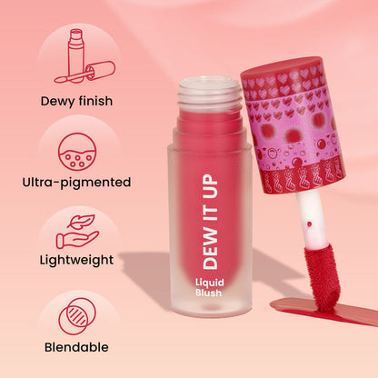 Swiss Beauty Dew It Up Liquid Blush | Lightweight Dewy Finish Cheek Tint