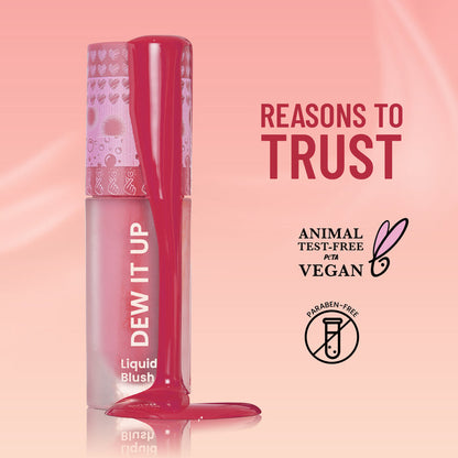 Swiss Beauty Dew It Up Liquid Blush | Lightweight Dewy Finish Cheek Tint