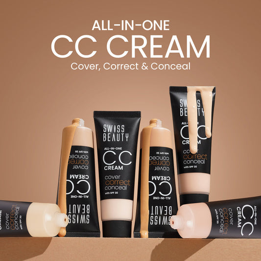 Swiss Beauty All-in-One CC Cream | Color Correcting Lightweight Face Base