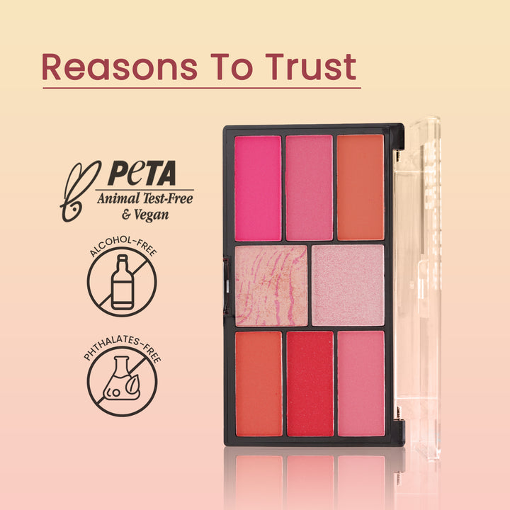 Swiss Beauty Pro Blush Highlighter Palette | Instant Flush of Color & Radiant Shine