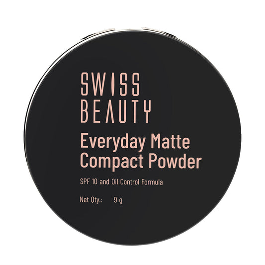 Swiss Beauty Everyday Matte Compact Powder | Oil Control Long Lasting Face Powder