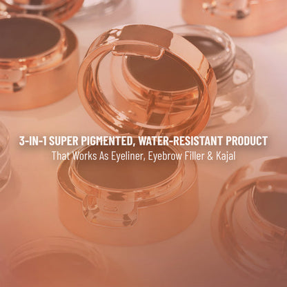 Swiss Beauty 3 in 1 Eyebrow & Gel Eyeliner | Long Lasting Waterproof Eye Makeup