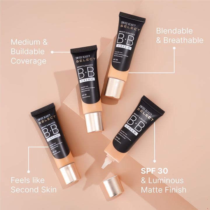 Swiss Beauty Select Bright & Balance BB Cream | Lightweight Hydrating Base