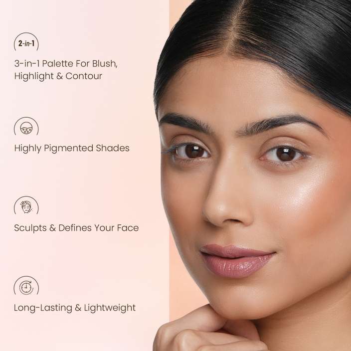 Swiss Beauty Pro Blush & Highlighter Palette | 2-in-1 Face Makeup for Radiant Glow