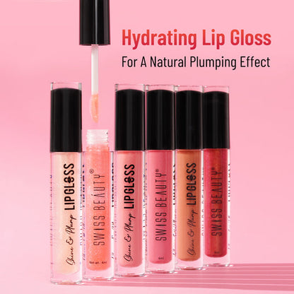 Swiss Beauty Shine & Plump Lip Gloss | Hydrating Non-Sticky Glossy Finish
